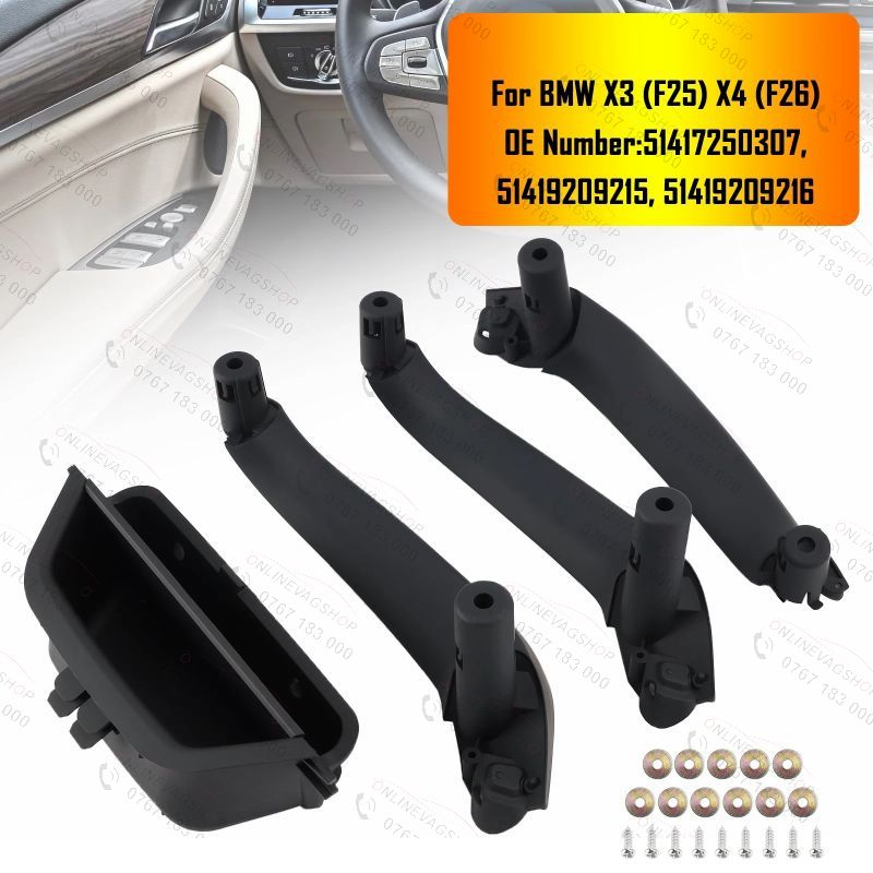Set 4 manere interior Bmw X3 F25 X4 F26 culoare Negru